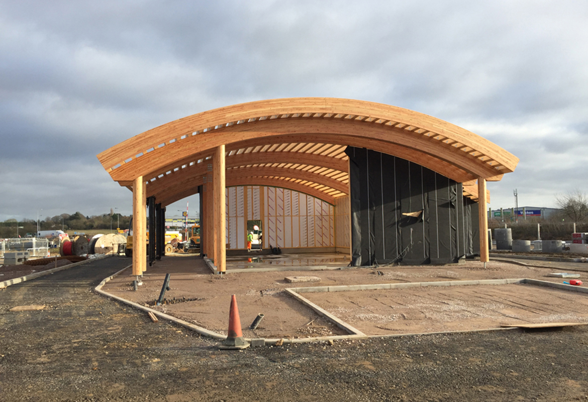 Glulam Structure - Costa Coffee Northampton